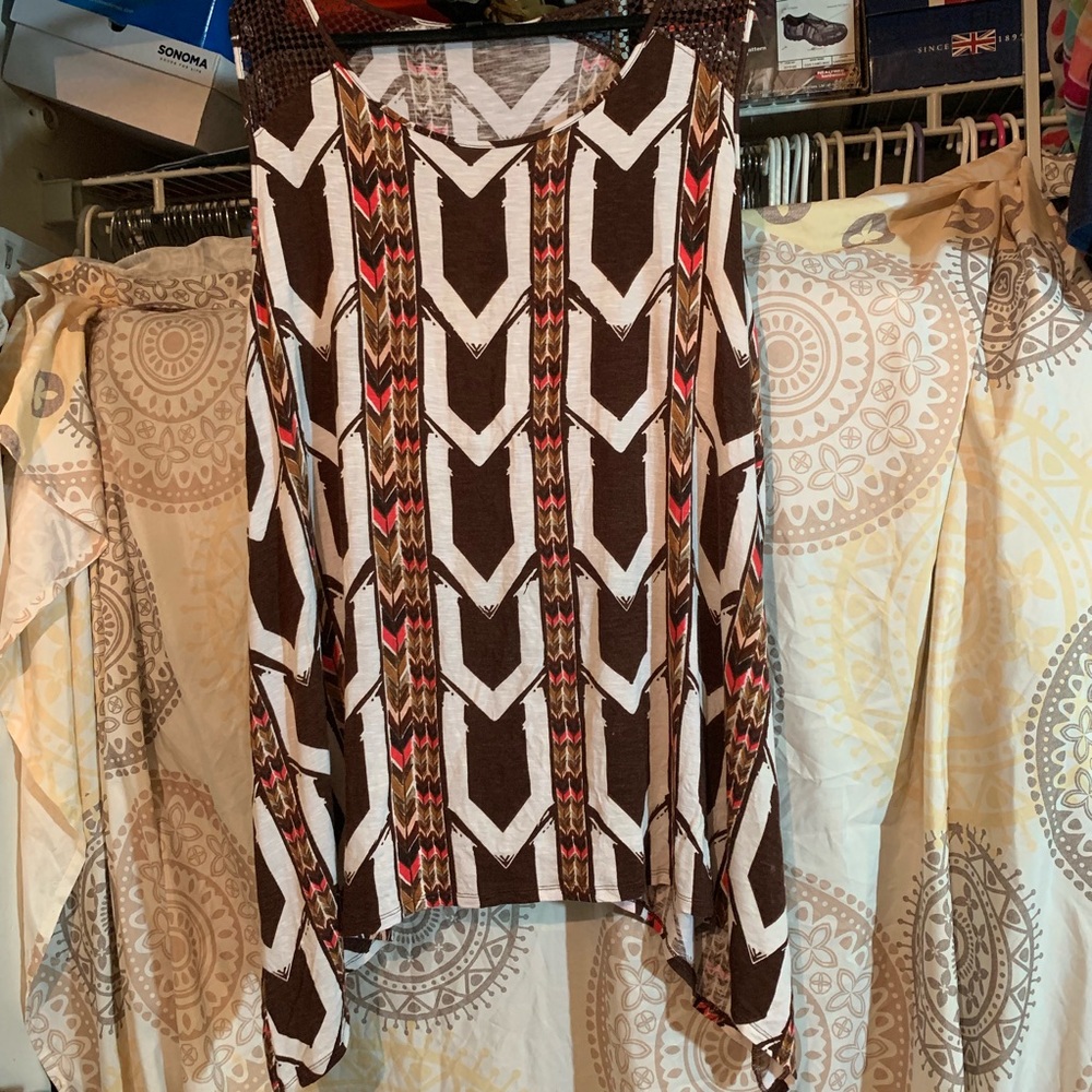 Mesh Shoulder Tank Top